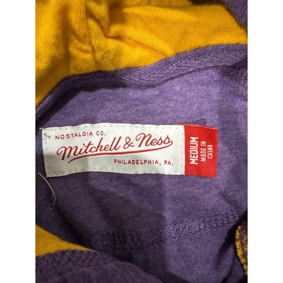Mitchell & Ness Lakers Hoodie Men’s M Purple/Gold HWC Pullover Cotton VTG Style - Picture 7 of 8